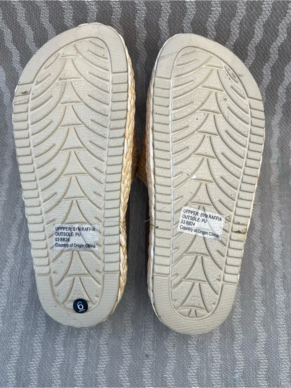 Not Rated Natural Woven Slide Sandals  Style: Anna Size: 6